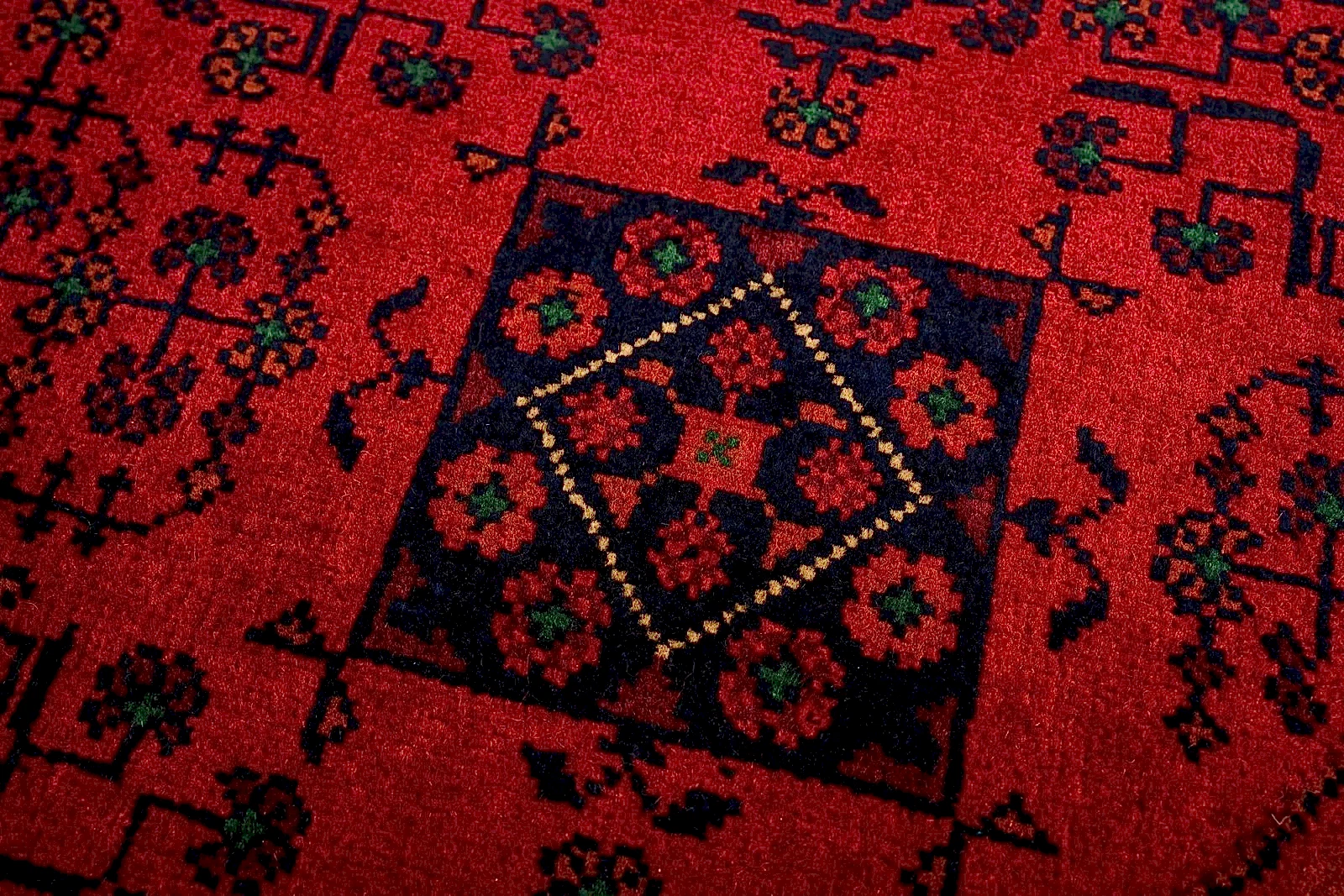 El Dokuma Halmuhammedi Kırmızı Yuvarlak Yün ÖÇYH961