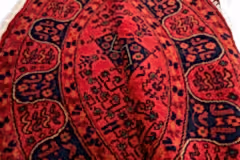 El Dokuma Halmuhammedi Kırmızı Yuvarlak Yün ÖÇYH961