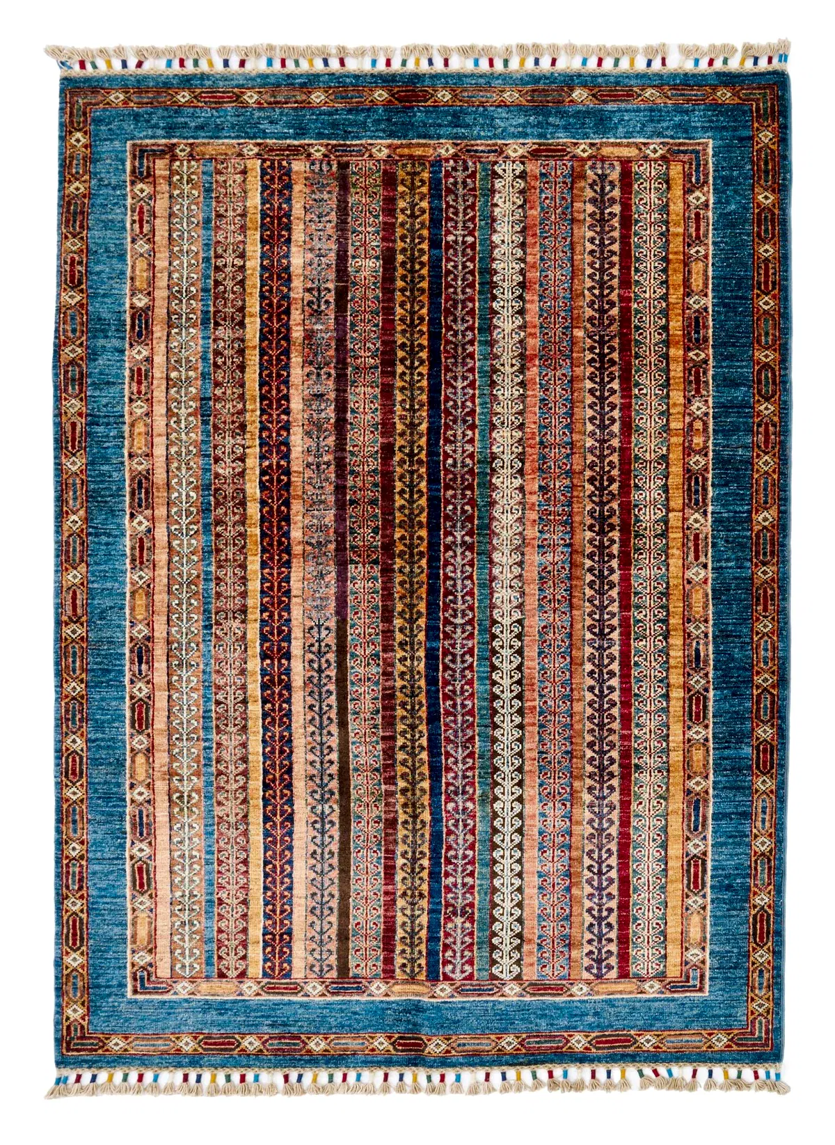El Dokuma Şal Mavi Yün ÖÇİS1059
