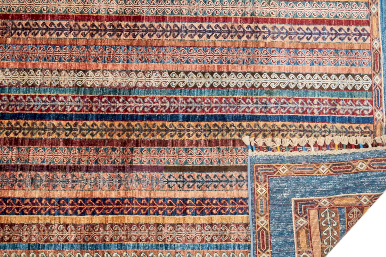 El Dokuma Şal Mavi Yün ÖÇİS1059