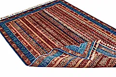 El Dokuma Şal Mavi Yün ÖÇİS1059