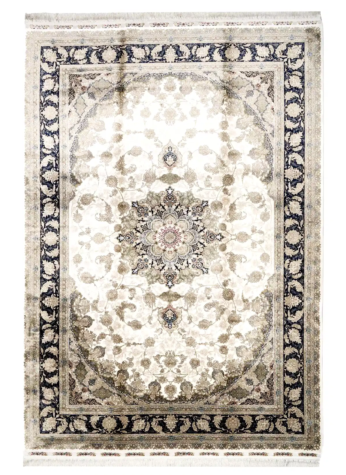 Makine İpek İsfahan Krem Halı ISF04