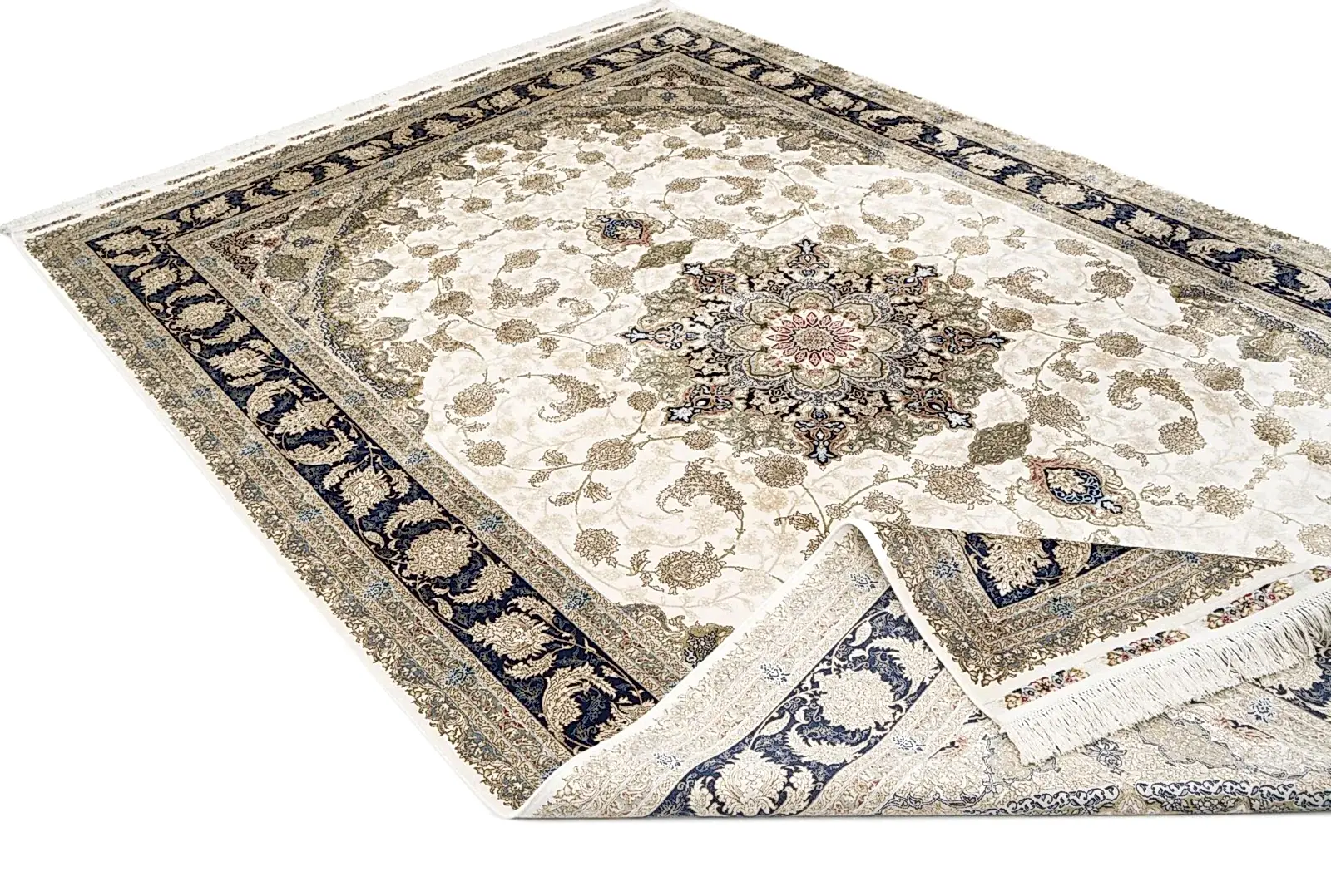 Makine İpek İsfahan Krem Halı ISF04
